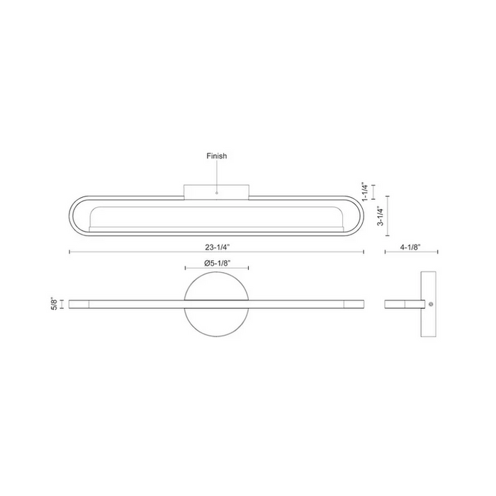 Kuzco VL63724-UNV Marlon 1-lt 23" LED Vanity Light