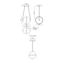Kuzco PD76708 Aries 1-lt 9" LED Pendant