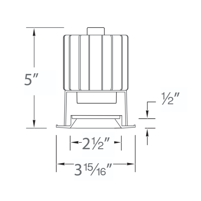 WAC R2SD1T Volta 2" Square LED Shallow Regressed Trim