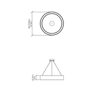 Accord 1350 Cylindrical 1-lt 28" LED Pendant