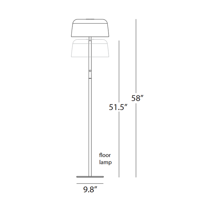 Koncept YUF-SW Yurei LED Floor Lamp, Without Shade