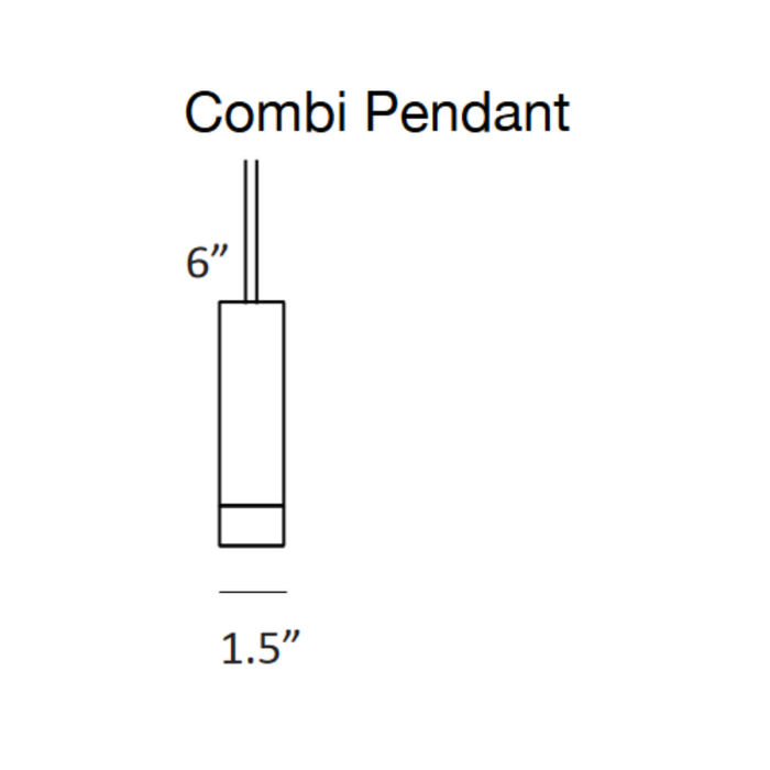 Koncept CMP-L7-S-06 Combi LED Pendant, Metal Plate