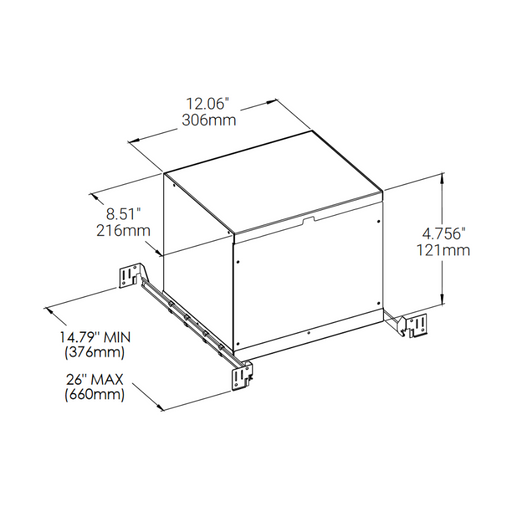 Eurofase 47137 AT/IC Box for Baby Tango BTGO-1S Square Flat Gimbal Trim/Trimless