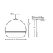 Besa 1JT-ALLY12 Ally 1-lt 12" LED Pendant, Cord Fixture with Flat Canopy