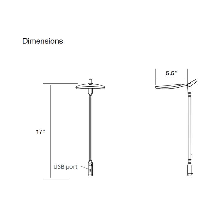 Koncept SPY-W Splitty LED Desk Lamp, Wall Mount
