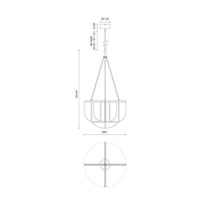 Alora CH336830-UNV Anders 9-lt 30" LED Chandelier