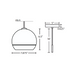 Besa 1JT-ALLY8 Ally 1-lt 8" LED Pendant, Cord Fixture with Flat Canopy