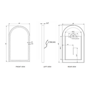 Paris Mirror Chic 28" x 48" Arch LED Vanity Front-Lit Mirror
