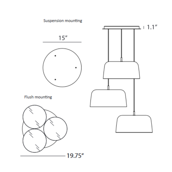 Koncept YUP-C3 Yurei LED Pendant