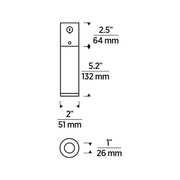 Element EC2R 2" 15W Fixed LED Cylinder, Conduit Mount