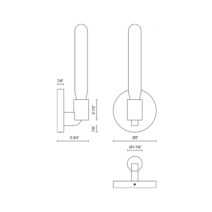 Alora Mood WV607201 Claire 1-lt 5" Wall Sconce