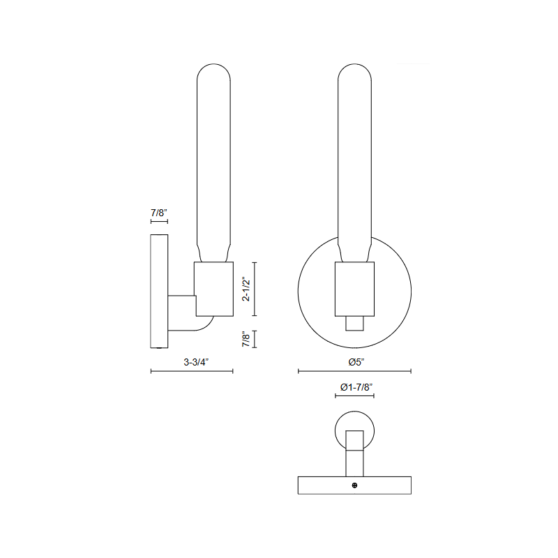 Alora Mood WV607201 Claire 1-lt 5" Wall Sconce