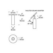 Element ENCY2R ENTRA 2" 12W Fixed LED Cylinder, Surface Mount