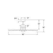 Hinkley 906242F Atticus 42" Ceiling Fan with LED Light Kit
