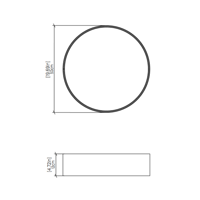 Accord 528LED Cylindrical 1-lt 20" LED Flush Mount