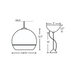 Besa 1KX-ALLY8 Ally 1-lt 8" Pendant, Cable Fixture