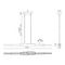Kuzco LP29560 Enzo 1-lt 59" LED Linear Pendant