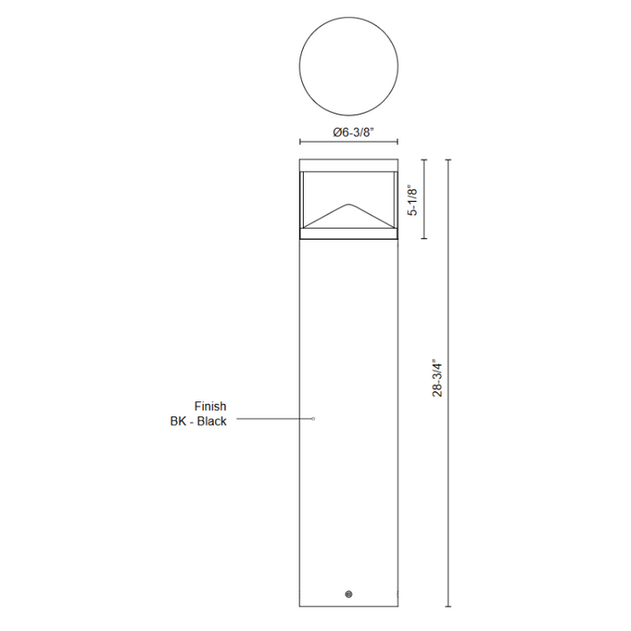 Kuzco EB83329 Dover 1-lt 29" Tall LED Bollard