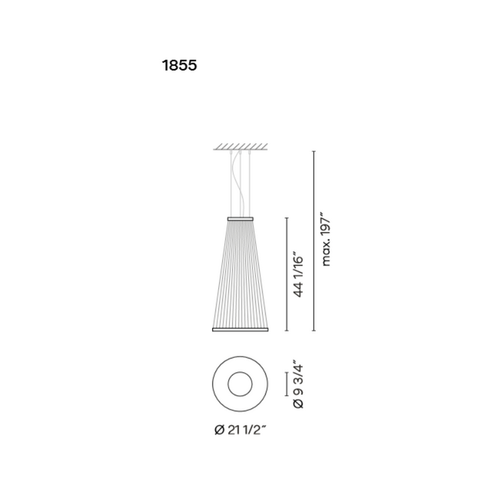 Vibia 1855 Array 1-lt 22" LED Pendant