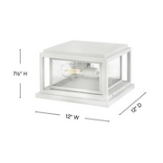 Hinkley 1008-LV Republic 2-lt 12" LED Outdoor Pier Mount Lantern - Textured White