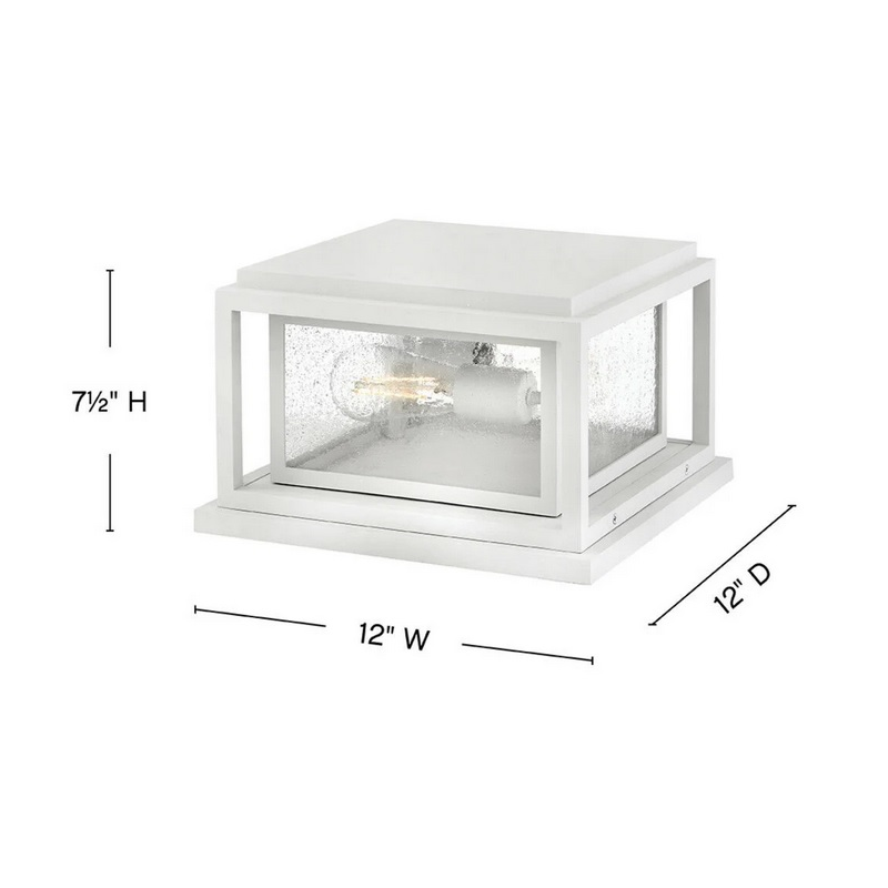 Hinkley 1008-LV Republic 2-lt 12" LED Outdoor Pier Mount Lantern - Textured White