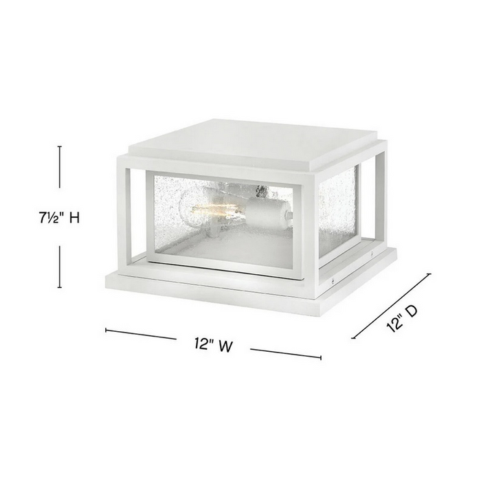 Hinkley 1008-LV Republic 2-lt 12" LED Outdoor Pier Mount Lantern - Textured White