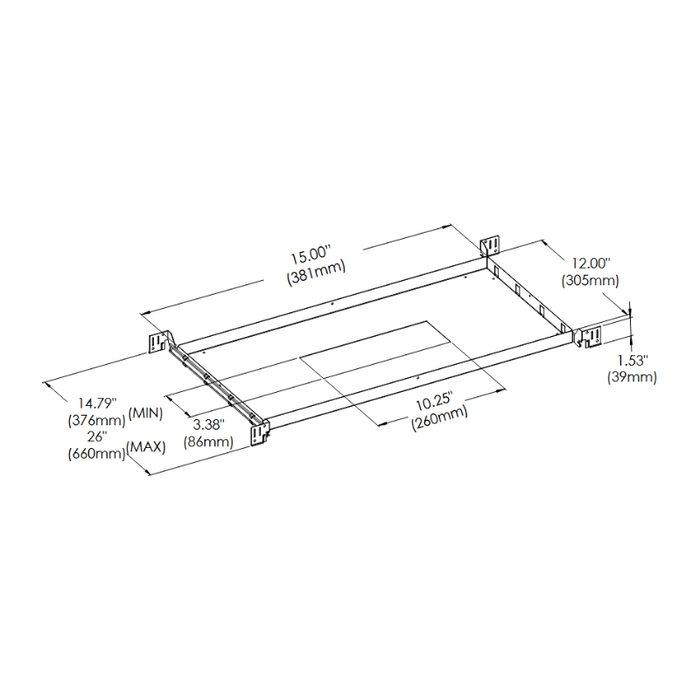 Eurofase 43668 New Construction Plate for Tango TGO3TL Trimless Series