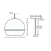 Besa 1TT-ALLY12 Ally 1-lt 12" Pendant, Stem Fixture