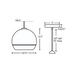 Besa 1TT-ALLY8 Ally 1-lt 8" Pendant, Stem Fixture