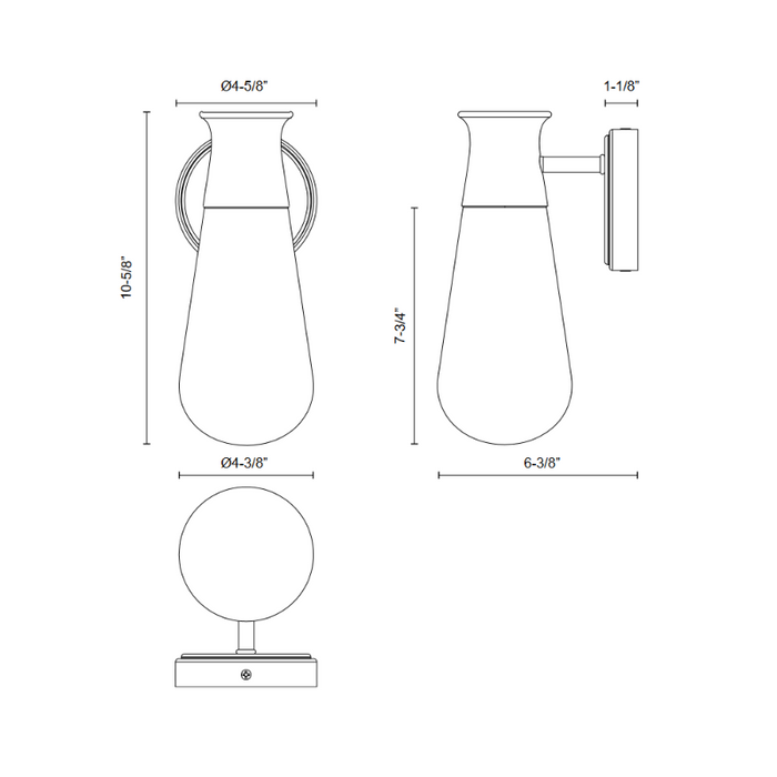 Alora Mood WV464001 Marcel 1-lt 11" Tall Wall Sconce