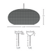 Besa 1J-VENUS Venus 1-lt 18" LED Pendant, Cord Fixture