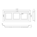 Lotus LLL-M3 13" Multi 3 Head Recessed Fixture for LSG3-HO-TT