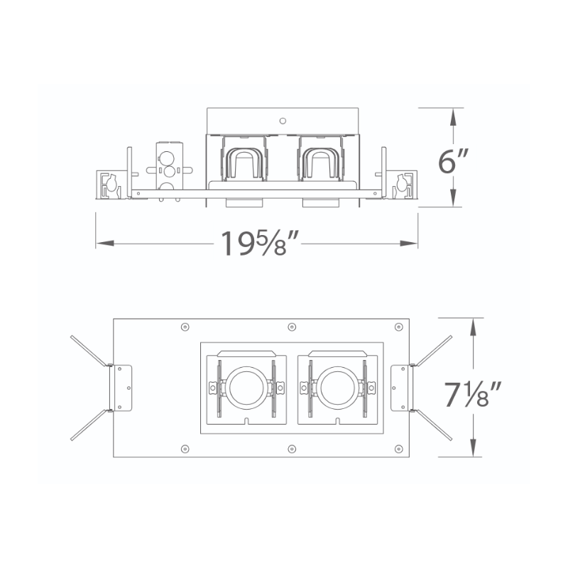 WAC MT-4LD216N 2-lt 4" LED Precision Multiples Spot Housing, 0-10V Dimming