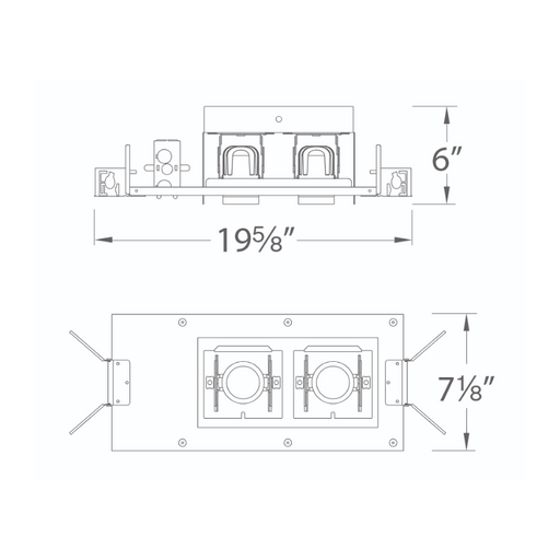 WAC MT-4LD216N 2-lt 4" LED Precision Multiples Spot Housing, 0-10V Dimming