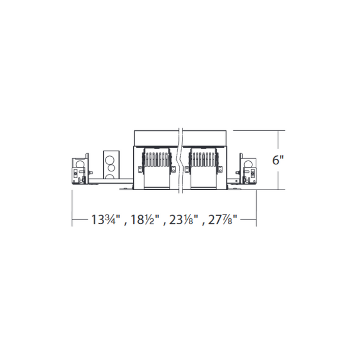 WAC MT-4410L Silo Multiples 4 Light IC Airtight Housing with Light Engine and Invisible Trim