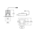Eurofase TGO1ST Tango 1 Light 10W Square LED Fixed Downlight with Trim, Linear Spread Lens