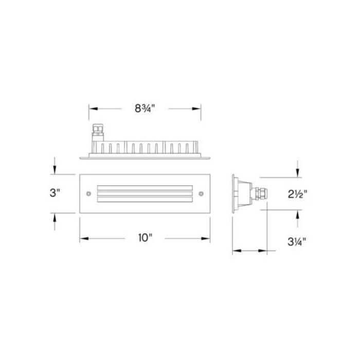 Hinkley 15335 Dash 10" LED Louvered Brick Light