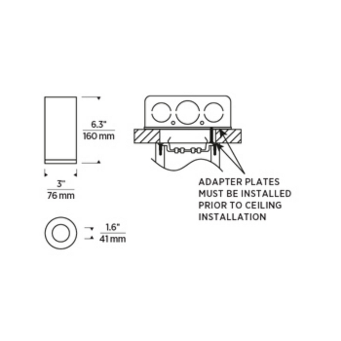 Element EC3R 3" 19W Wall Wash LED Cylinder, Flush Mount