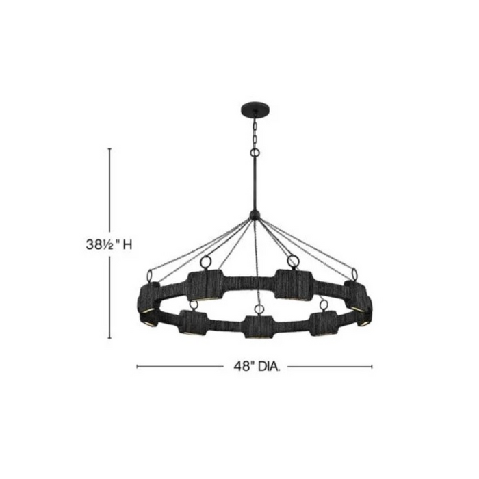 Hinkley 34108 Raffi 9-lt 48" LED Chandelier