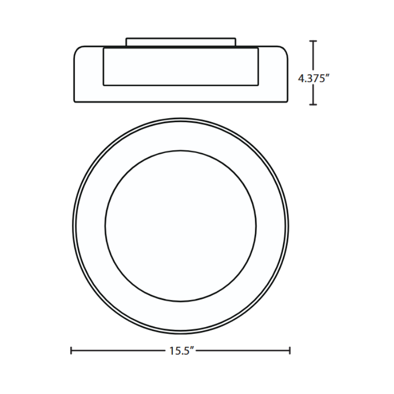 Besa TANGO15 Tango 15 1-lt 16" LED Flush Mount