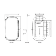 Paris Mirror Chic 28" x 48" Oval LED Vanity Front-Lit Mirror, 3CCT Selectable