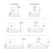 Elite LOOP-TRI-DI-LED Architectural LED Triangular Pendant, Direct/Indirect Light