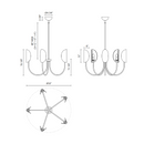 Alora Mood CH450732 Seno 5-lt 32" Chandelier