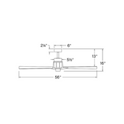 Hinkley 906256F Atticus 56" Ceiling Fan with LED Light Kit