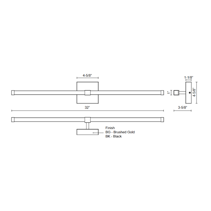 Kuzco VL23532 Blade 1-lt 32" LED Vanity