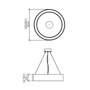 Accord 1349 Cylindrical 1-lt 24" LED Pendant