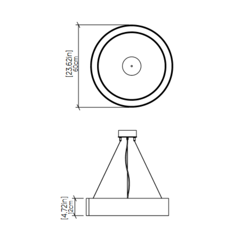 Accord 1349 Cylindrical 1-lt 24" LED Pendant