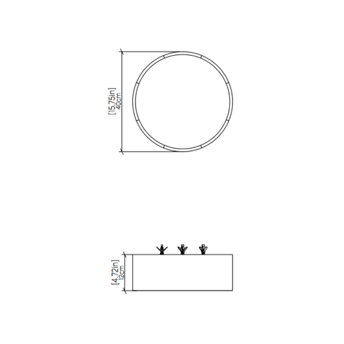 Accord 529LED Cylindrical 1-lt 16" LED Flush Mount