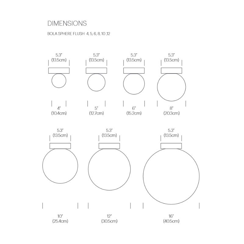 Pablo Designs Bola Sphere 5" LED Flush Mount