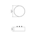 Accord 547LED Cylindrical 1-lt 39" LED Flush Mount